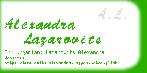 alexandra lazarovits business card